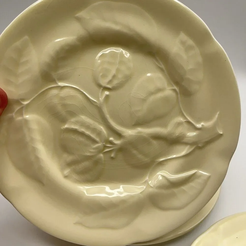 Williams Sonoma Olive Harvest Yellow Salad Plates Made In Portugal Set Of 4
